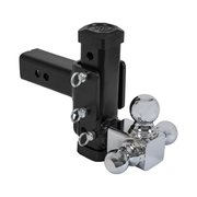 Buyers Products Adjustable Tri-Ball Hitch with Rotating Towing Balls for 2-1/2 Inch Hitch Receivers 1802500